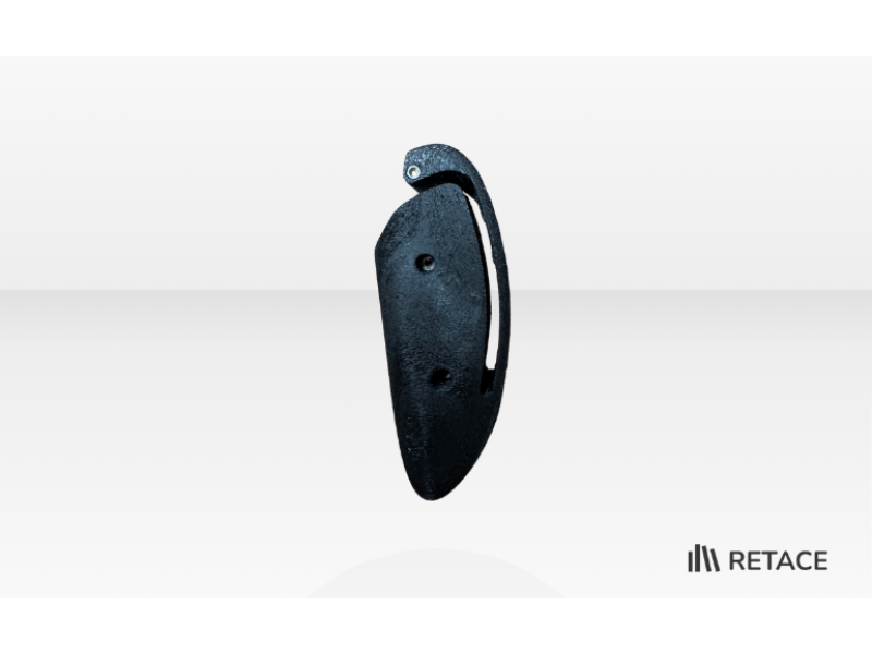 Facilitador de escrita/desenho (modelo mouse) visão lateral
